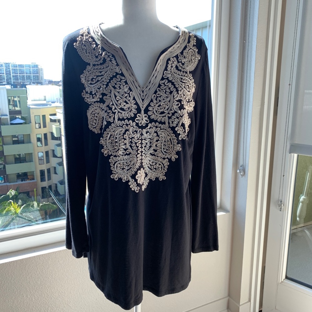 INC • Black Tunic • gently worn • size OX